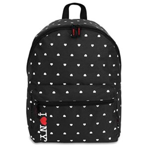 J World New York I Love New York Heart Backpack, Black, One Size