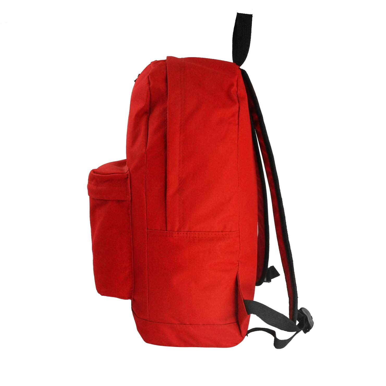 K-Cliffs Basic Emergency Survival Backpack Classic Simple School Book Bag Student Daily Daypack 18 Inch Red 18"x13"x16"