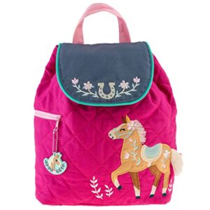 stephen joseph girls quilted horse backpack with coloring activity pad