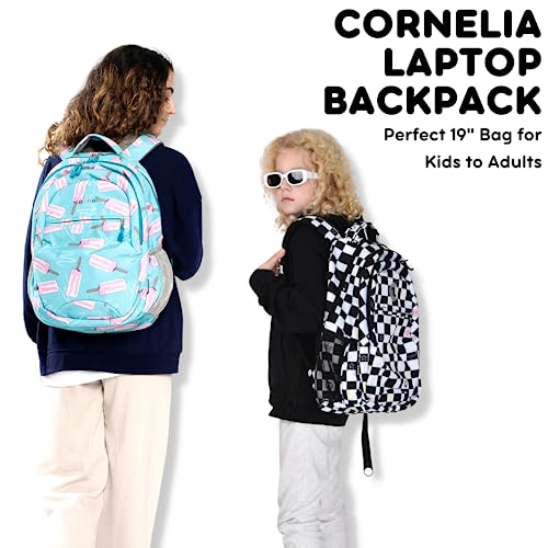 J World New York Cornelia School Backpack for Kids. Cute Womens Laptop Bookbag, Secret Garden, 18 X 12.5 X 8 (H X W X D)