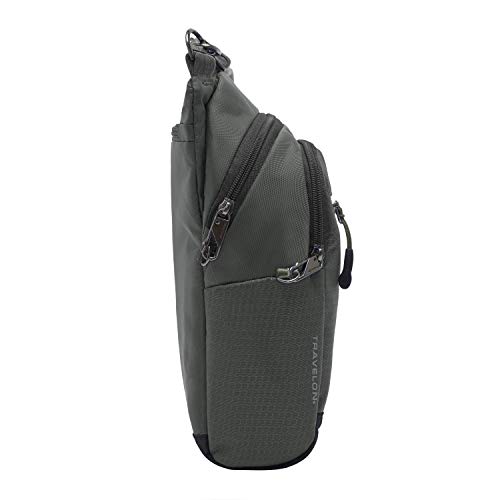 Travelon Anti-Theft Active Tour Bag, Charcoal, 9 x 11 x 3.5