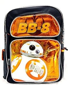 disney star wars the force awakens bb-8 astro droid 16" canvas orange backpack