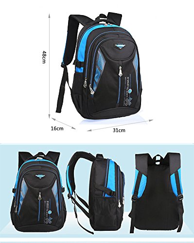 Waterproof School Bag Durable Travel Camping Backpack for Boys and Girls