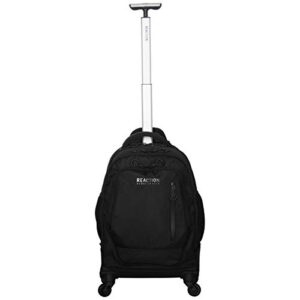 kenneth cole reaction 17" polyester dual compartment 4-wheel laptop backpack, black