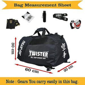 TWISTER Jiu jitsu backpacks (Black/White, Jiu jitsu backpacks)