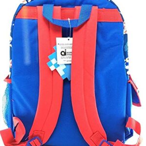 Sonic Team Tail, Shadow, Knuckles 12" Small Backpack