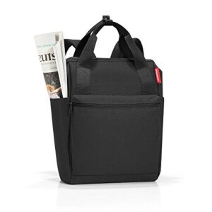reisenthel allrounder r black – backpack and tote bag in one - with plug-in flap for travel trolleys