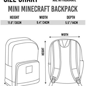 Minecraft Diamond Mini Blue Backpack | 12-Inch Gaming Adventure | Carry the Blocky Fun | Durable Material