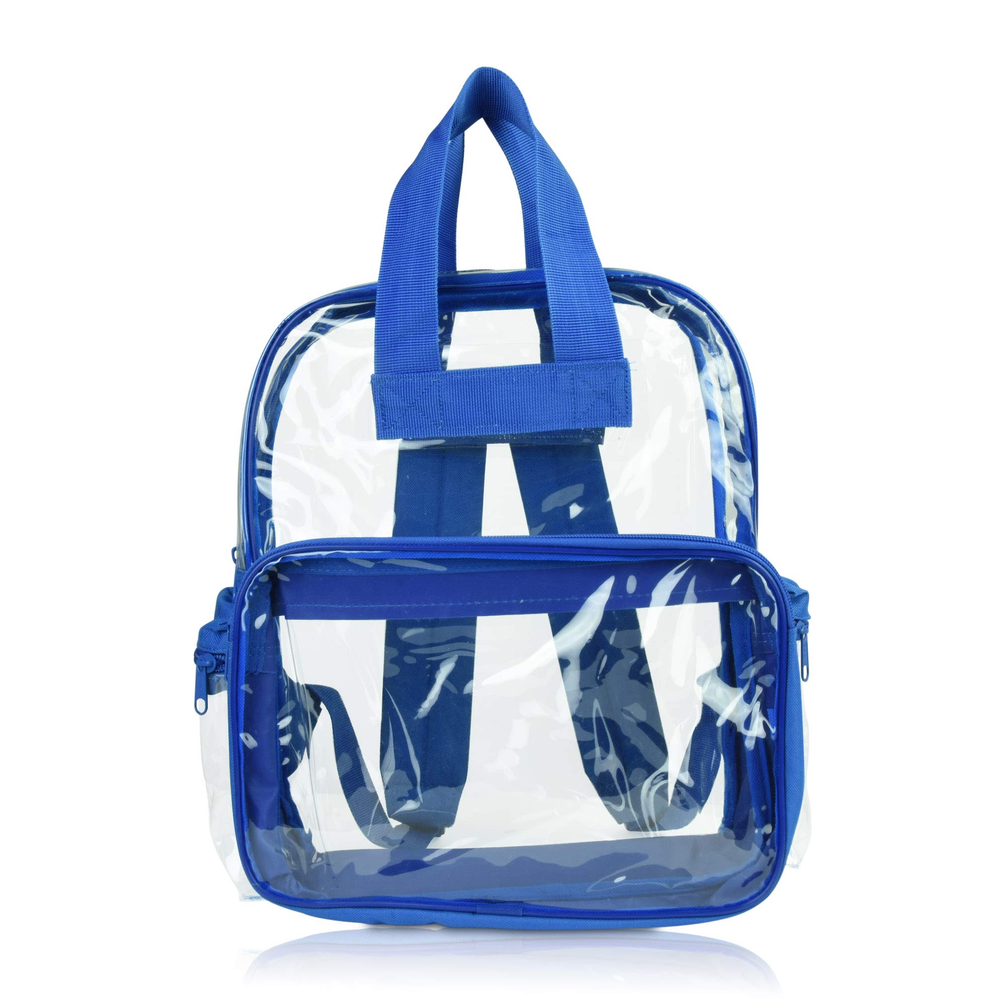 DALIX Wholesale Clear Backpacks Small Book Bags 50 Pcs in Royal Blue