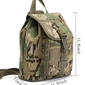 MLOLM Tactical Backpack Mini Military Rucksack Water Resistant Backpack for Mens 10L