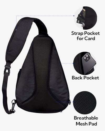 WATERFLY Sling Bag Crossbody Backpack: Over Shoulder Daypack Casual Cross Chest Side Pack