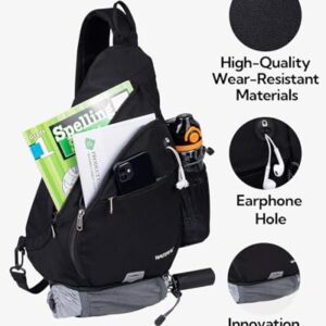 WATERFLY Sling Bag Crossbody Backpack: Over Shoulder Daypack Casual Cross Chest Side Pack