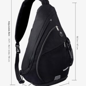 WATERFLY Sling Bag Crossbody Backpack: Over Shoulder Daypack Casual Cross Chest Side Pack