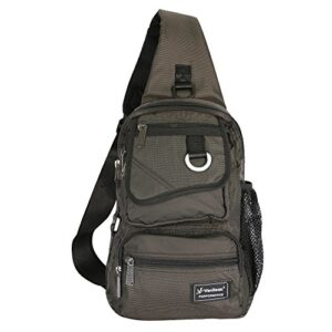 vanlison sling bag chest shoulder backpack crossbody multipurpose daypack for men women black
