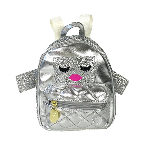 Luv Betsey Johnson Cutie Bot Robot Moveable Arms Micro Mini Backpack, Silver