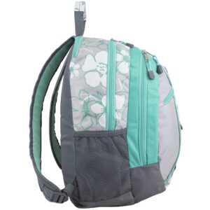 FUEL Sport Active Multi-Functional Ergonomic Backpack with Separate Tech Compartment (Soft Silver/Turquoise)