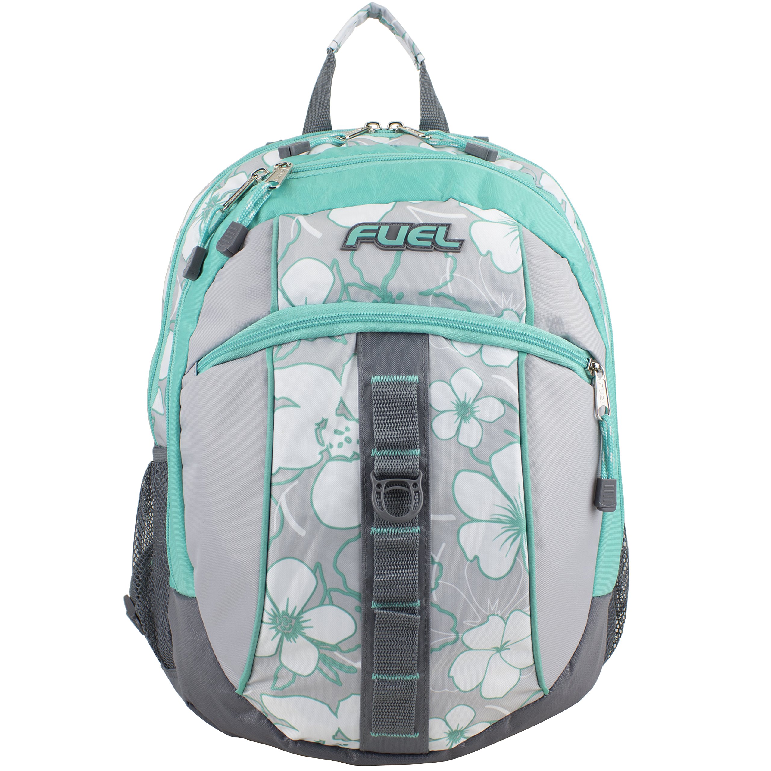 FUEL Sport Active Multi-Functional Ergonomic Backpack with Separate Tech Compartment (Soft Silver/Turquoise)