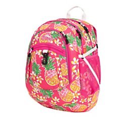 high sierra fatboy laptop backpack, flamingo/pink pineapple