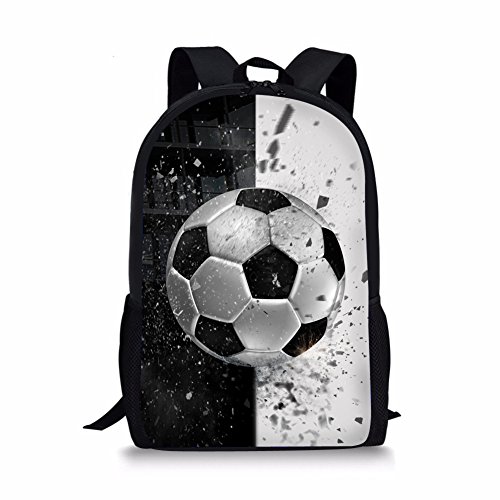 Coloranimal Fashion Children School Backpack Soccer Pattern Book Bags for Traveling