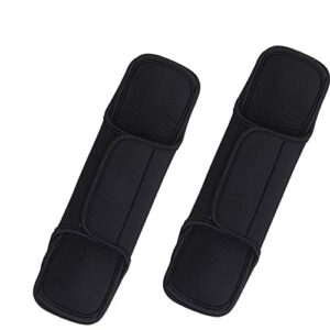 2 pcs black comfort shoulder strap pads replacement long for laptop bag, sport bag, travel bag, backpack,car seat belts protect pads (backpack black)