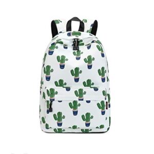 Joymoze Waterproof Cute School Backpack for Boys and Girls Lightweight Chic Prints Bookbag Cactus