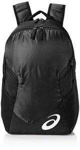 asics edge ii backpack, black/black, one size