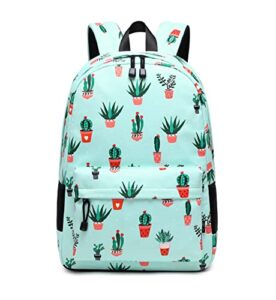 teecho waterproof cute backpack for girl casual women laptop backpack cactus