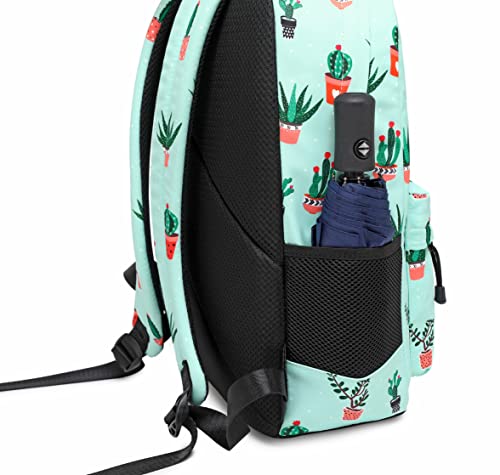 Teecho Waterproof Cute Backpack for Girl Casual Women Laptop Backpack Cactus