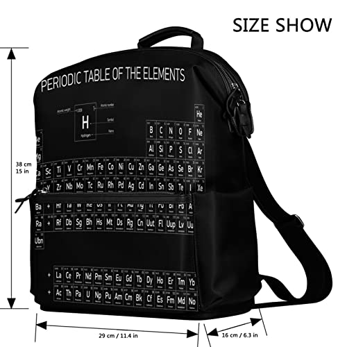 ALAZA Periodic Table of the Elements Casual Backpack Travel Daypack Bag