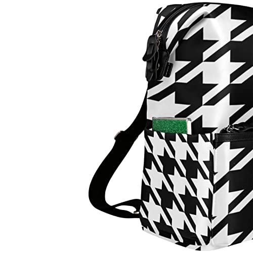 ALAZA Houndstooth Casual Backpack Lightweight Travel Daypack Student School Bag