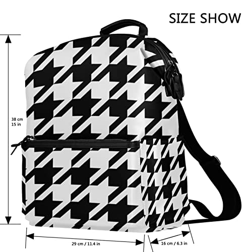 ALAZA Houndstooth Casual Backpack Lightweight Travel Daypack Student School Bag