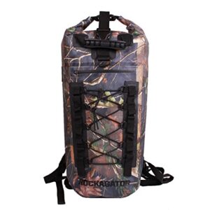 rockagator waterproof backpacks - hydric series 40 liter hunting camouflage quick-submersion waterproof backpack, river dry bag for canoeing, kayaking or rafting, camo
