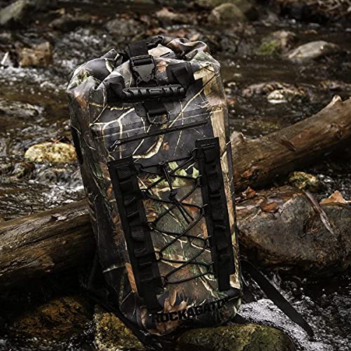 Rockagator Waterproof Backpacks - Hydric Series 40 Liter Hunting Camouflage Quick-Submersion Waterproof Backpack, River Dry Bag for Canoeing, Kayaking or Rafting, Camo