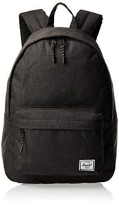 herschel backpack, black crosshatch, classic 24.0l