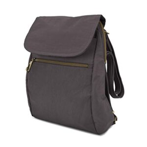 travelon anti-theft signature slim backpack, smoke