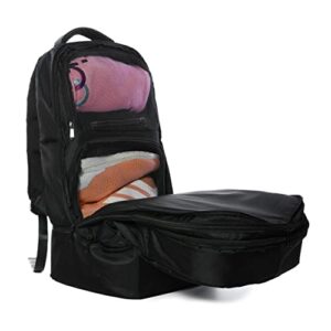 Sole Premise Laptop Shoe Carry-On Luggage Travel Multi-functional Sneaker Backpack Bag for Men & Women Black