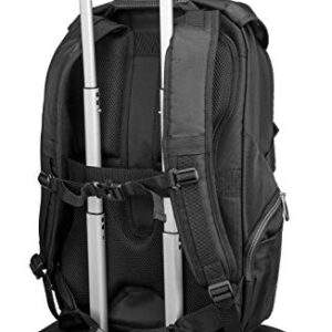 Targus Voyager II Travel and Commuter Business Backpack with Hideaway RainCover, Sternum & Waist Buckled Straps, Trolley Strap, Padded Shock-Absorbing Protection for 17.3-Inch Laptop, Black (TSB953GL)