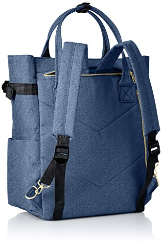 anello(アネロ) Women Regular 2-Way Tote Backpack, Denim Blue