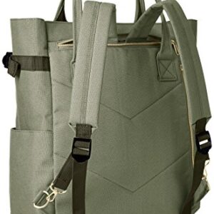 anello(アネロ) Women Regular 2-Way Tote Backpack, Khak