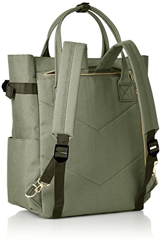 anello(アネロ) Women Regular 2-Way Tote Backpack, Khak