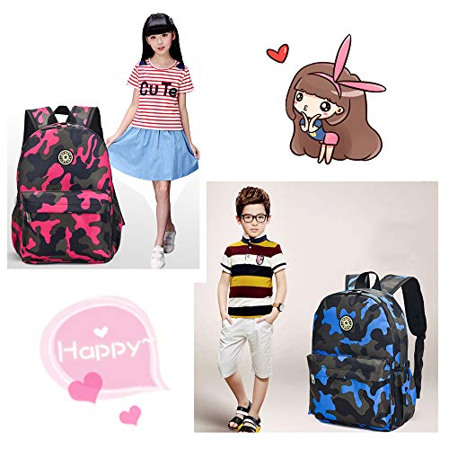 VIDOSCLA Camouflage Kids School Backpack Primary Schoolbag Bookbag for Girls Boys