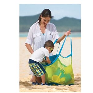 LD DRESS Extra Large Mesh Beach Bag Tote Backpack Toys Towels Sand Away (Color 1, free)