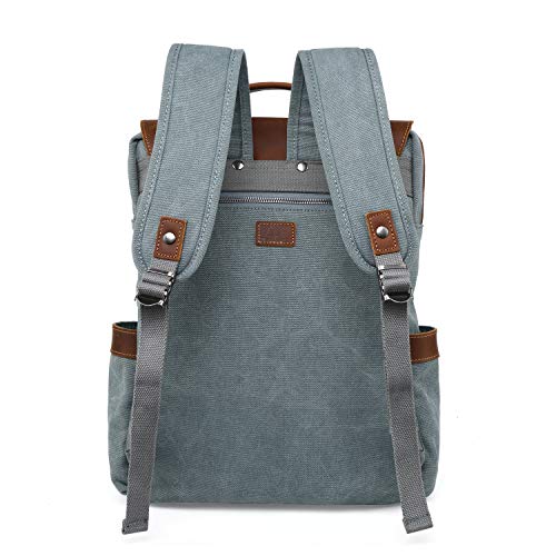 TSD Brand Valley Hill Canvas Backpack (Teal)