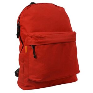 K-Cliffs 40pcs Bulk Classic Backpack 16in Basic Bookbag Case Lot Simple School Bag Red