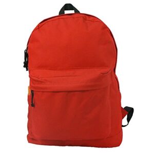 k-cliffs 40pcs bulk classic backpack 16in basic bookbag case lot simple school bag red