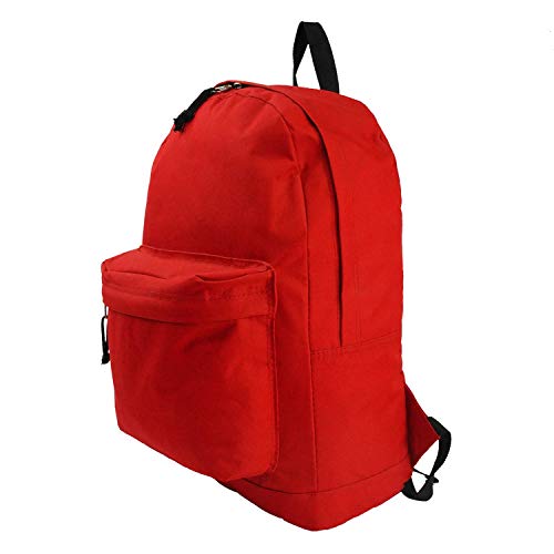 Wholesale Classic Backpack 18 inch Basic Bookbag Bulk Cheap Case Lot 36pcs Simple Schoolbag Promotional Backpacks Non Profit Student School Book Bags Vintage Daypack 6 Assort Color