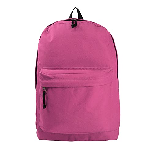 Wholesale Classic Backpack 18 inch Basic Bookbag Bulk Cheap Case Lot 36pcs Simple Schoolbag Promotional Backpacks Non Profit Student School Book Bags Vintage Daypack 6 Assort Color