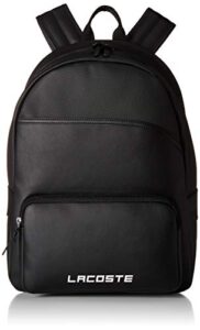 lacoste men's ultimum backpack, black, one
