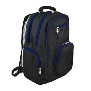 Denco Team USA Olympics Colored Trim Premium Laptop Backpack, 19-inches, black