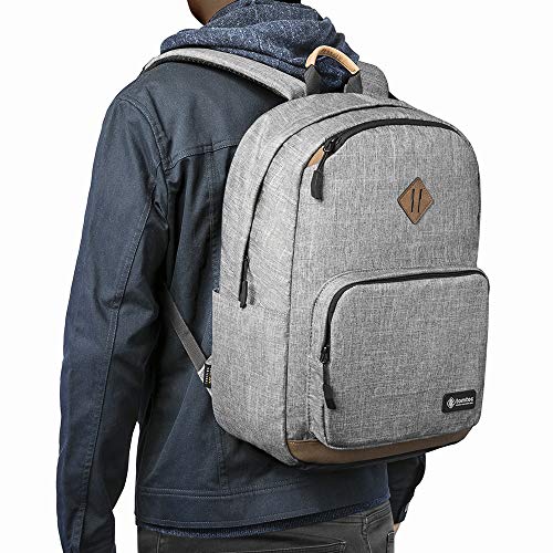 tomtoc 22L Classic Laptop College Daypack Backpack, Water-resistant Computer Bag Travel Bag with 15.6 Inch Laptop Compartment, Anti-theft Pocket and USB Charging Port